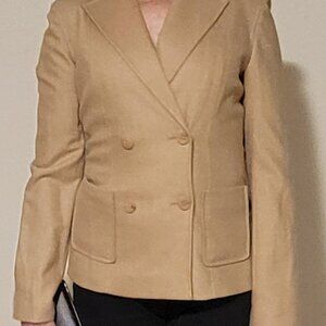 Adrienne Vittadini Wool Jacket, Beige, Size 2